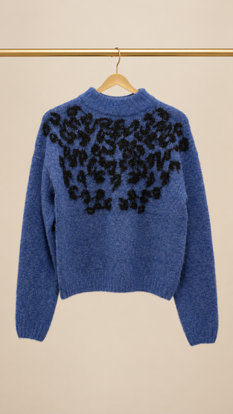 Jersey Blue Print Black