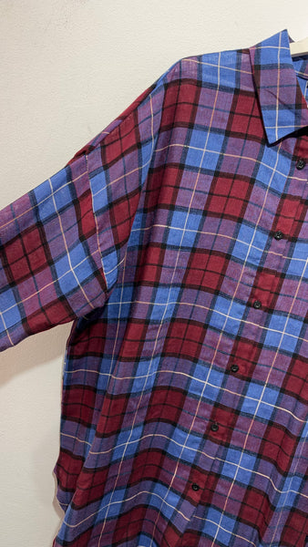 Camisa Cuadros Burgundi and blue