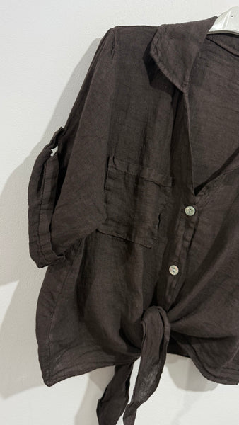Camisa Nudo Lino