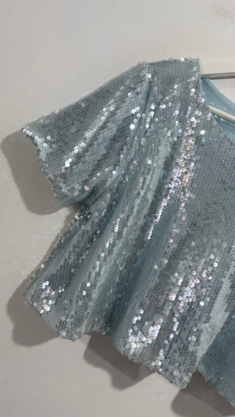 Top Blue Paillettes
