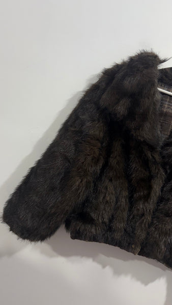 Chaqueta Reversible Cuadros & Pelo