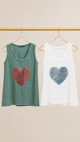 Top Lino & Cotton Cuore