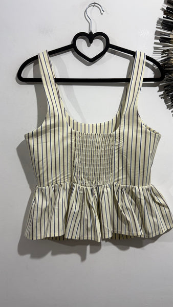 Top Peplum Yellow