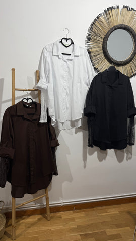 Camisa Popelin Manga Blonda