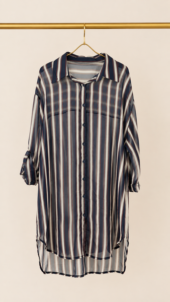 Blusa Larga Raya BLUE