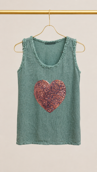 Top Lino & Cotton Cuore