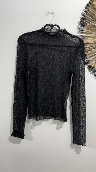Top Black Strass