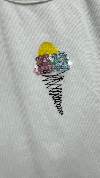Camiseta Ice Cream Bordado