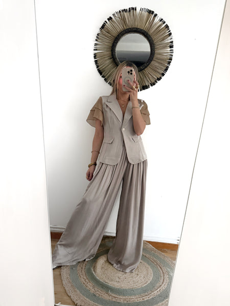 Chaleco Volante Taupé