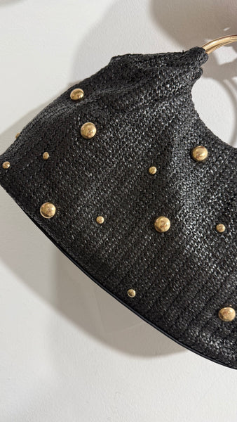 Bolso Rafia Tachas