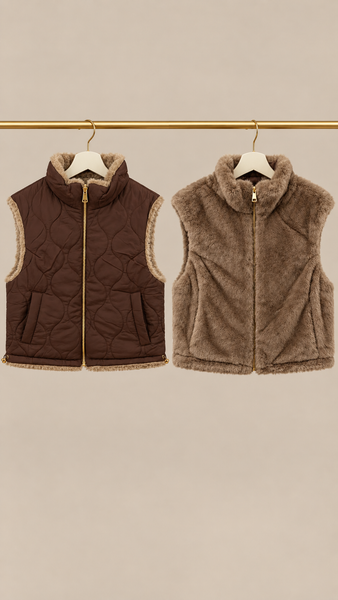 Chaleco Reversible Guata & Pelo