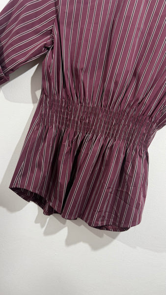 Camisa Frunce Wine