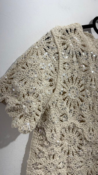 Top Crochet Paillettes