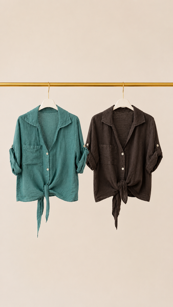 Camisa Nudo Lino