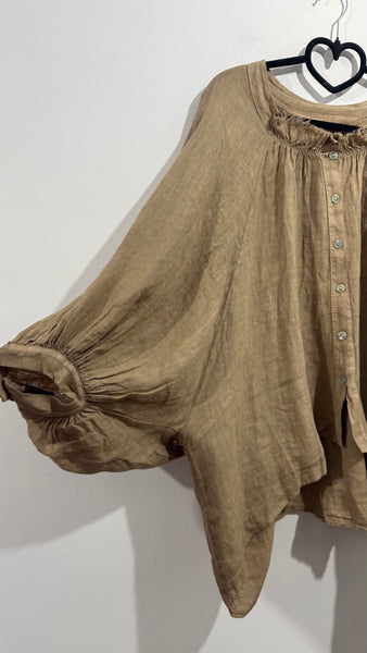 Blusa Lino Camel