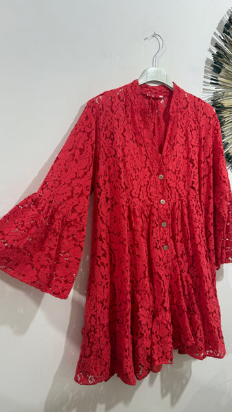 Vestido Blonda Coral
