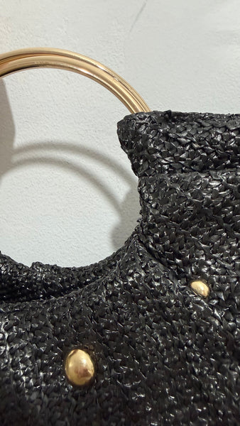 Bolso Rafia Tachas