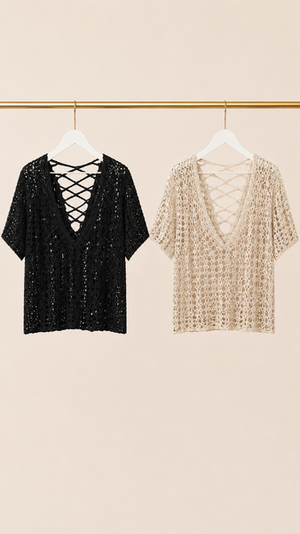 Top Crochet Lentejuelas