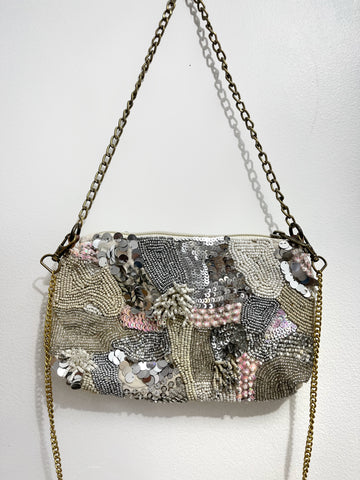 Bolso Diamond Plata & Pink