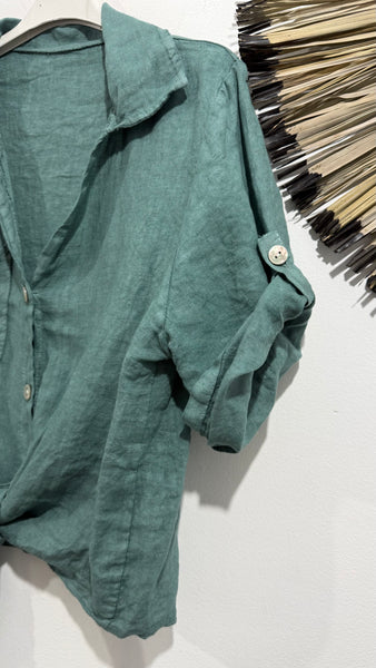 Camisa Nudo Lino