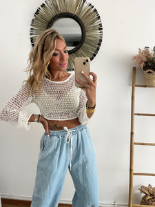 Top Crochet White