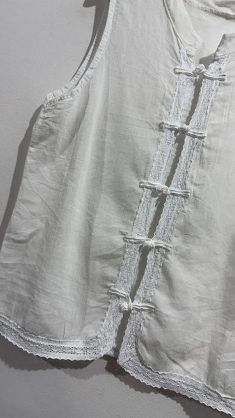 Chaleco Blanco Lino & Cotton