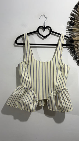 Top Peplum Yellow
