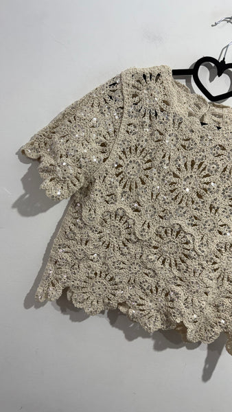 Top Crochet Paillettes