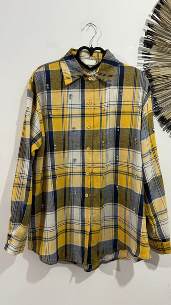 Camisa Cuadro Strass