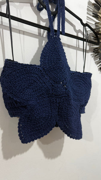 Top Flor de Crochet