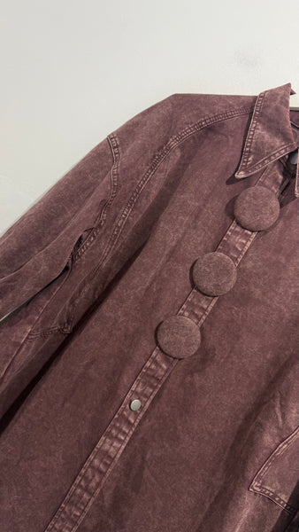Sobrecamisa Denim Borgoña