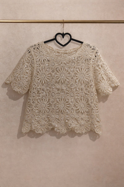 Top Crochet Paillettes