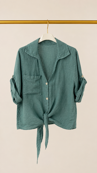 Camisa Nudo Lino