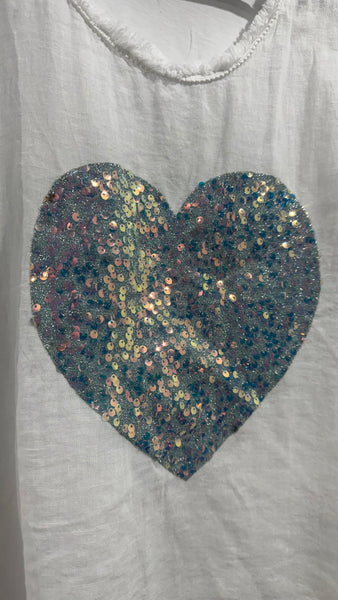 Top Lino & Cotton Cuore