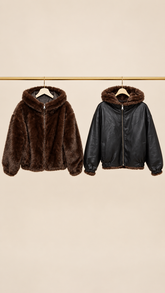 Bomber Reversible BLACK & BROWN