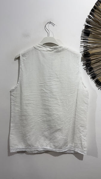 Chaleco Blanco Lino & Cotton