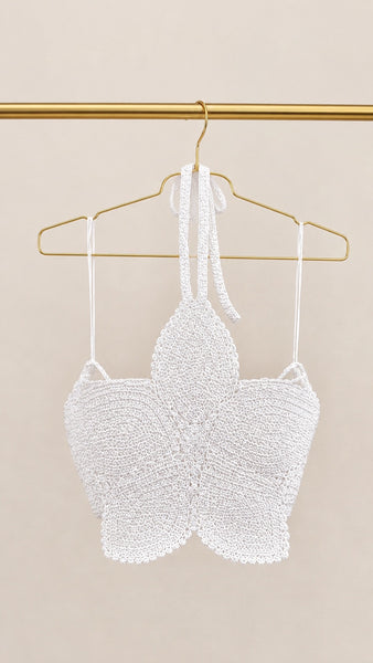 Top Flor de Crochet