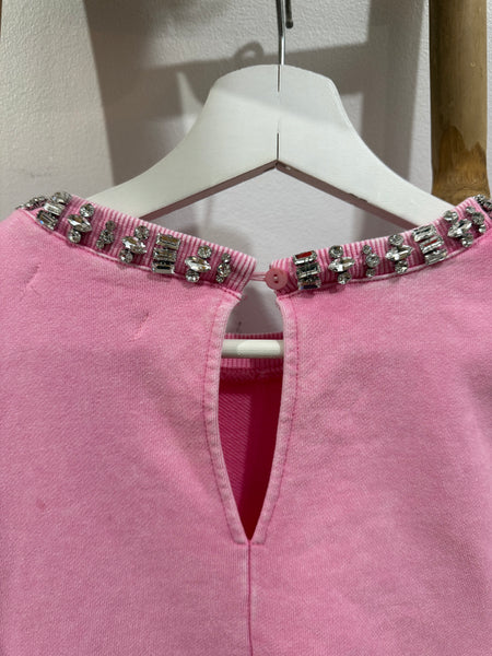 Sudadera Rosa Strass