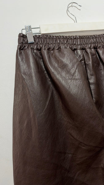 Pantalón Globo Efecto Piel