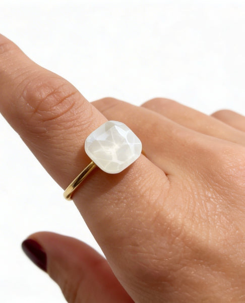 Anillo Cristal Black & White