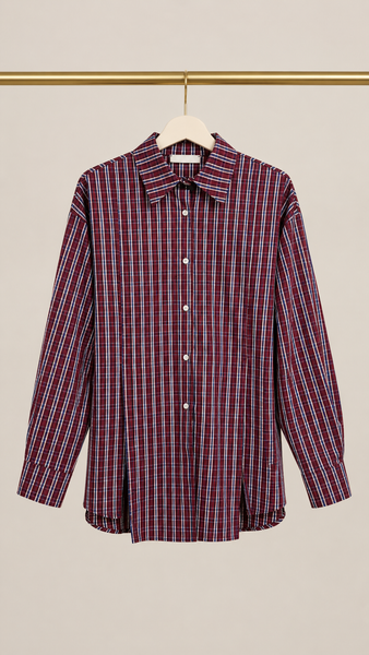 Camisa Cuadros Abertura