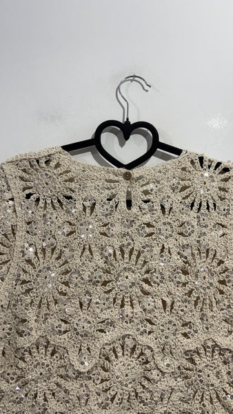 Top Crochet Paillettes