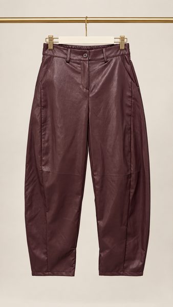 Pantalón Barrel Granate