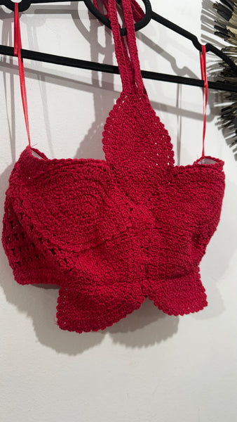 Top Flor de Crochet