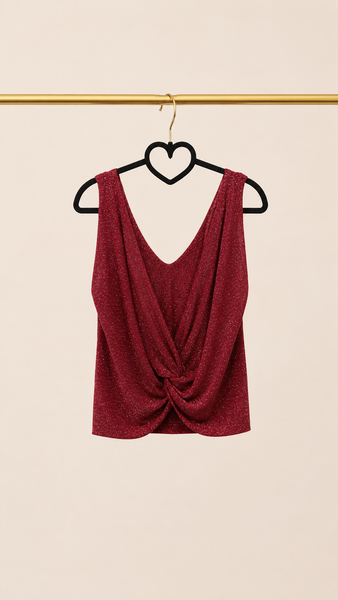 Top Glitter Rosso