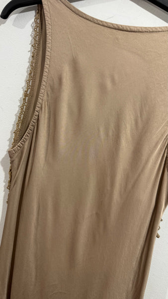 Vestido Satinado & Crochet
