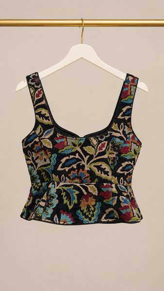Top Jacquard Black