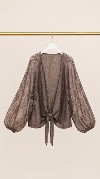 Blusa CACAO Manga Blonda & Lino