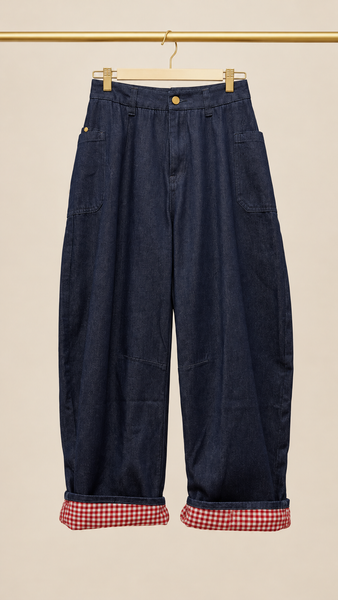 Jeans Vichy Navy & Red