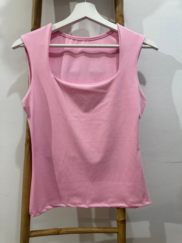 Top Pink Escote Cuadrado